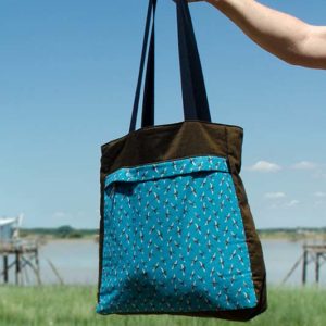 Swallow Front Zip Pocket Tote Bag, Handmade in France, MIOLO By Jools