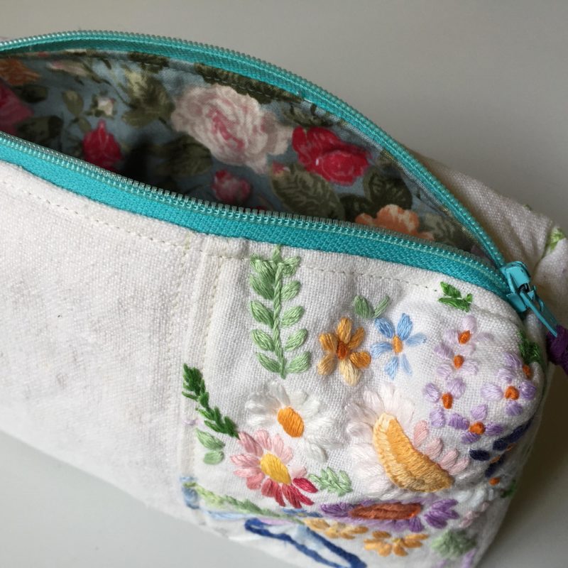 French Linen Zipped Pouch