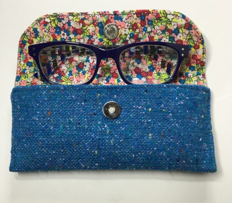 Natural wool glasses case with Liberty print interior, MIOLO By Jools