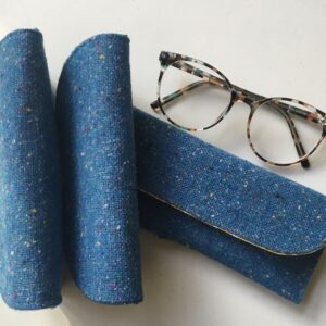 Natural wool glasses case exterior view