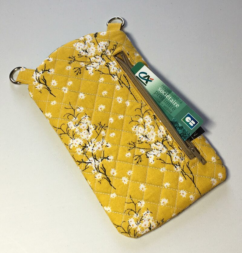 Quilted Crossbody Phone Pouch Handmade in France MIOLO By Jools