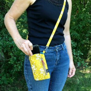 Quilted crossbody phone pouch, MIOLO By Jools